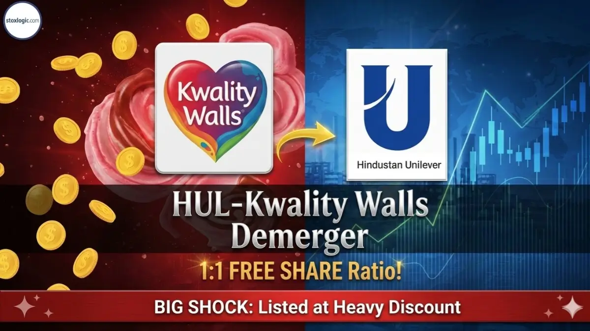 HUL and Kwality Walls 1:1 share swap ratio explanation after demerger in Hindi.