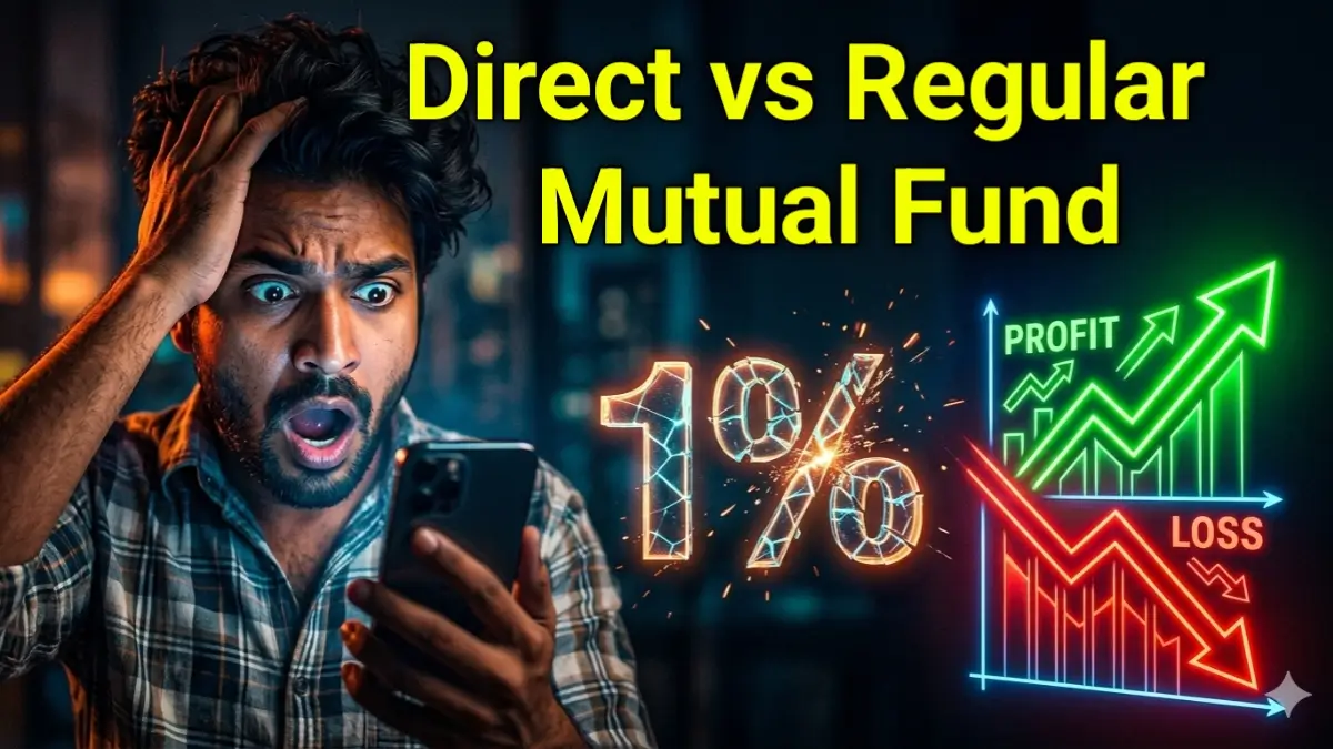 Direct vs Regular Mutual Fund in Hindi - 1% Commission Loss